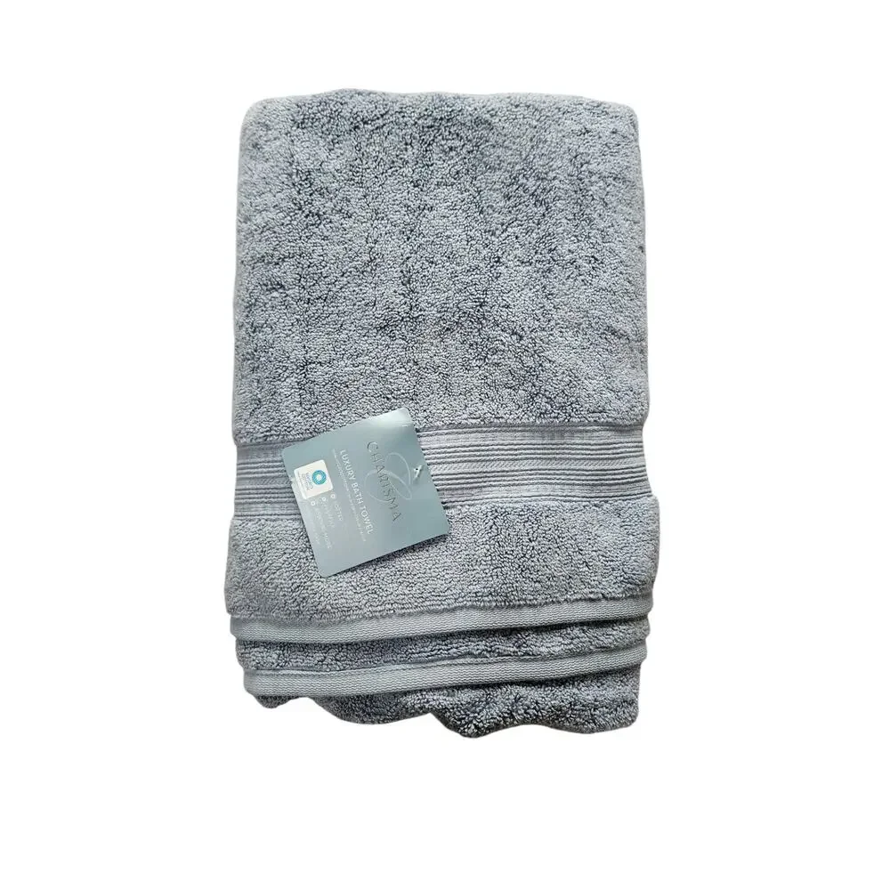 CHARISMA Luxury Bath Towel Okeo-tex Gray Blue Soft Cotton Blend NEW COSTCO